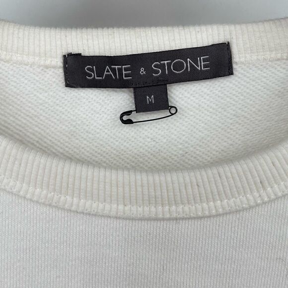 Slate & Stone Stripe Crewneck Pullover Sweatshirt Size Medium - Picture 3 of 7